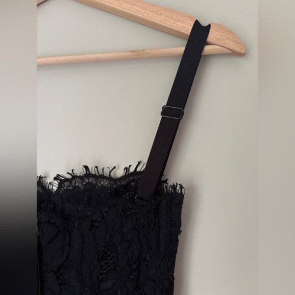 NEW Helsa Lace Column Dress Sheer Bustier Maxi Black | XS - Picture 12 of 16